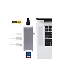 USB C Hub, Sunteck Type C Adapter 4k HDMI, SD + Micro Card Reader and 2 USB 3.0 Ports for MacBook 2017/2016, MacBook Pro 2017/2016, Google Chromebook, Dell XPS, Lenovo Yoga and More Type C Devices