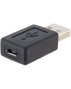 USB A Male to Micro USB Female Adapter (Black)