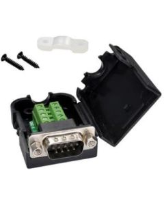 EZSync Male D-Sub DB9 to Screw Terminal Block Adapter Kit, solderless, 2X Pack, COM9 Male, Positioning Nut, EZSync902