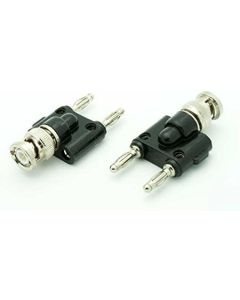 2 pack High Value BNC Male-Plug to 2 Dual Banana Plug Male-M Adapter
