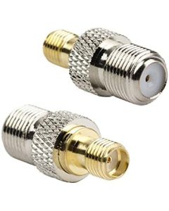 DHT Electronics RF coaxial Coax Adapter SMA Female to F Female Pack of 2
