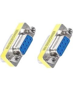 OGC DB9 Serial Port 9 Pin Female to Female Mini Gender Changer RS232 - 2 Pack (Female / Female)