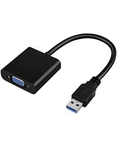 E-Word Top-Grade High Speed USB 3.0 To VGA Adapter Multi-display Video Converter - Windows 7/8/8.1/10, Plug and Play No Need CD Driver(Black)