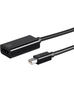 Monoprice Mini DisplayPort 1.2a to HDMI Active Adapter - 4K@60Hz, 18Gbps, UHD, 6 Inch, Black