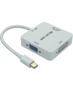 Mini DP to HDMI VGA DVI Adapter,Mini DisplayPort to VGA Adaptor for Surface Pro 6 5 4 3 Video Display Thunderbolt to DVI Converter for Mac,MacBook Pro,Air,HDMI Surface Book to TV,Projector,Monitor