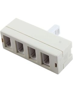 uxcell BT to 4 Way UK Telephone Socket Adapter Splitter Connector White
