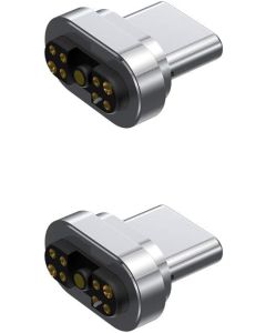 Magnetic Adapter Connector 9pins Tips Head Bundle, (2 Pack)(Replacement) USB Type C Compatible Magnetic Adapter 9Pins 100W. USB C for MacBook iPad Pro/Air Laptop/Tablet and More USB Type C Devices