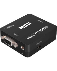 GANA VGA to HDMI Adapter, Mini Vga Adapter Box Steadily Convert Full HD Audio Video Below 1080P from VGA to HDMI, Support HDTV PC Laptop Monitor Computer Mac Projector