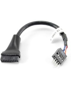 CablesOnline 4" USB 3.0 20-Pin Motherboard Header Female to USB 2.0 8-Pin Male Adapter (USB3-AD24)