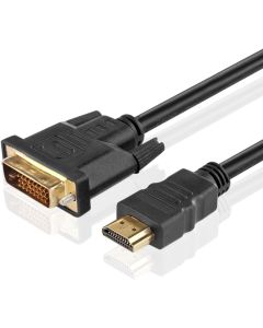 TNP High Speed HDMI to DVI Adapter Cable (10 Feet) - Bi-Directional HDMI to DVI & DVI to HDMI Converter Male to Male Connector Wire Cord Supports HD Video 1080P HDTV