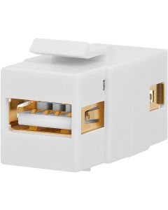 Cmple - USB 2.0 Keystone Jack A Female to A Female Coupler Extension Keystone Jack Adapter Flush Type, USB Type-A to USB