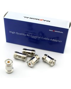 Maxmoral 5-Pack PL-259 UHF Female to UHF Female Coax Cable Adapter S0-239 UHF Double Female Connector Plug