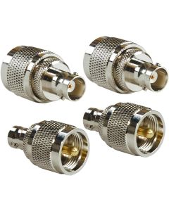 Eagles Pack of 4 BNC Female to UHF Male PL259 Connector RF Coaxial BNC to pl259 Adapter for Antennas Wireless LAN Devices Coaxial Cable Wi-Fi Radios External Antenna