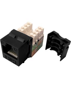 Shaxon BM703B810-B, Category 6 Keystone Jack, RJ45 to 110 - Black